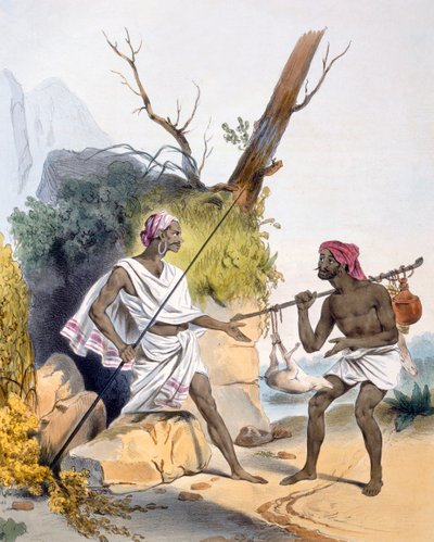 A Thief Ambushing a Passer-by by M.E. Burnouf